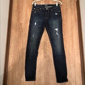 Express Womens Distressed Indigo Jeggings